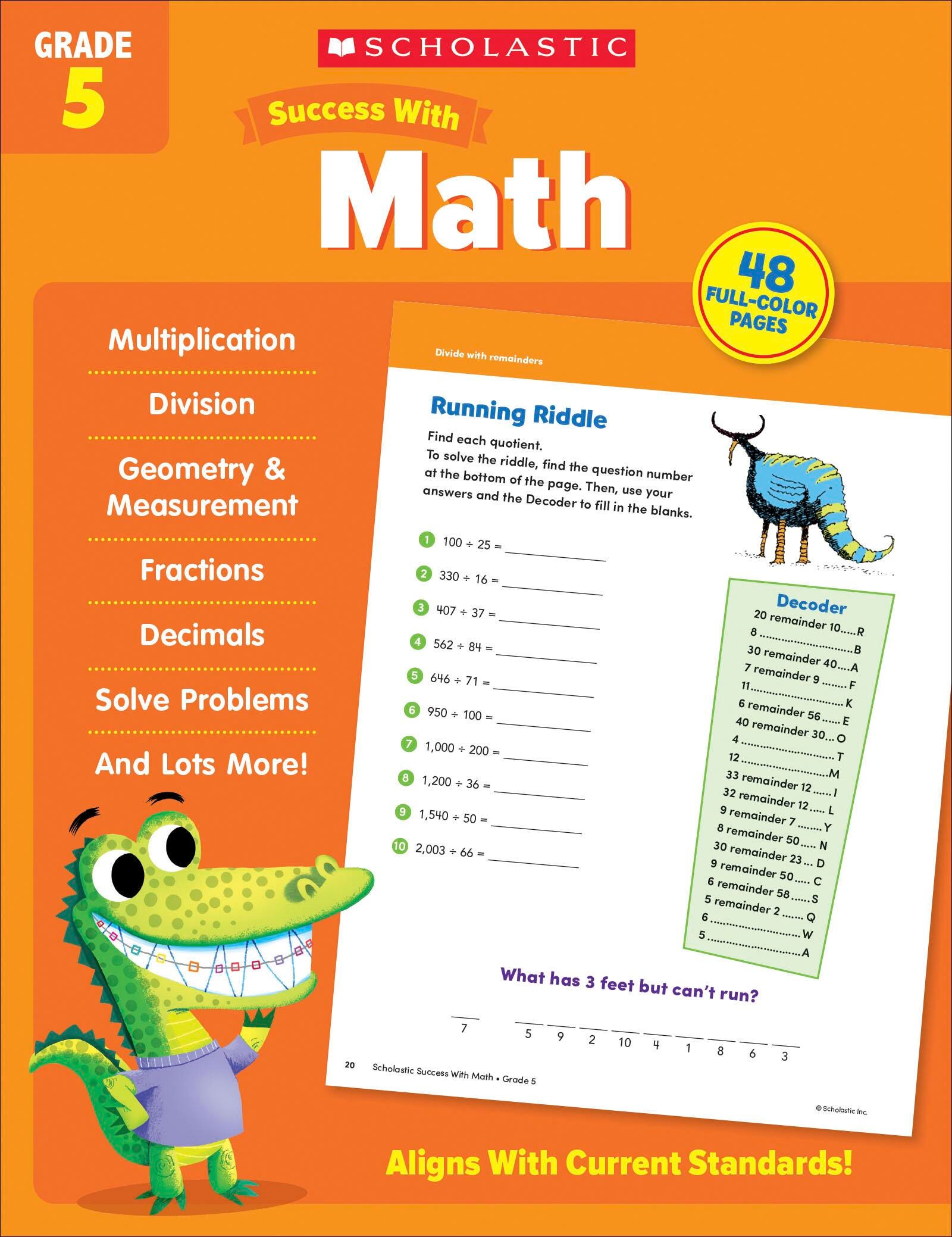 Scholastic Workbook Success With Math Workbook, Grade 5 2098717